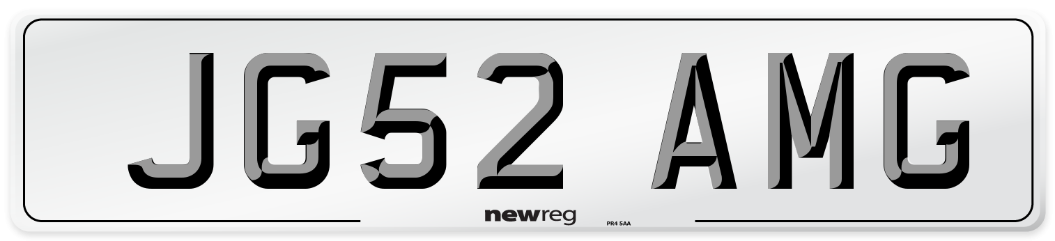 JG52 AMG Number Plate from New Reg